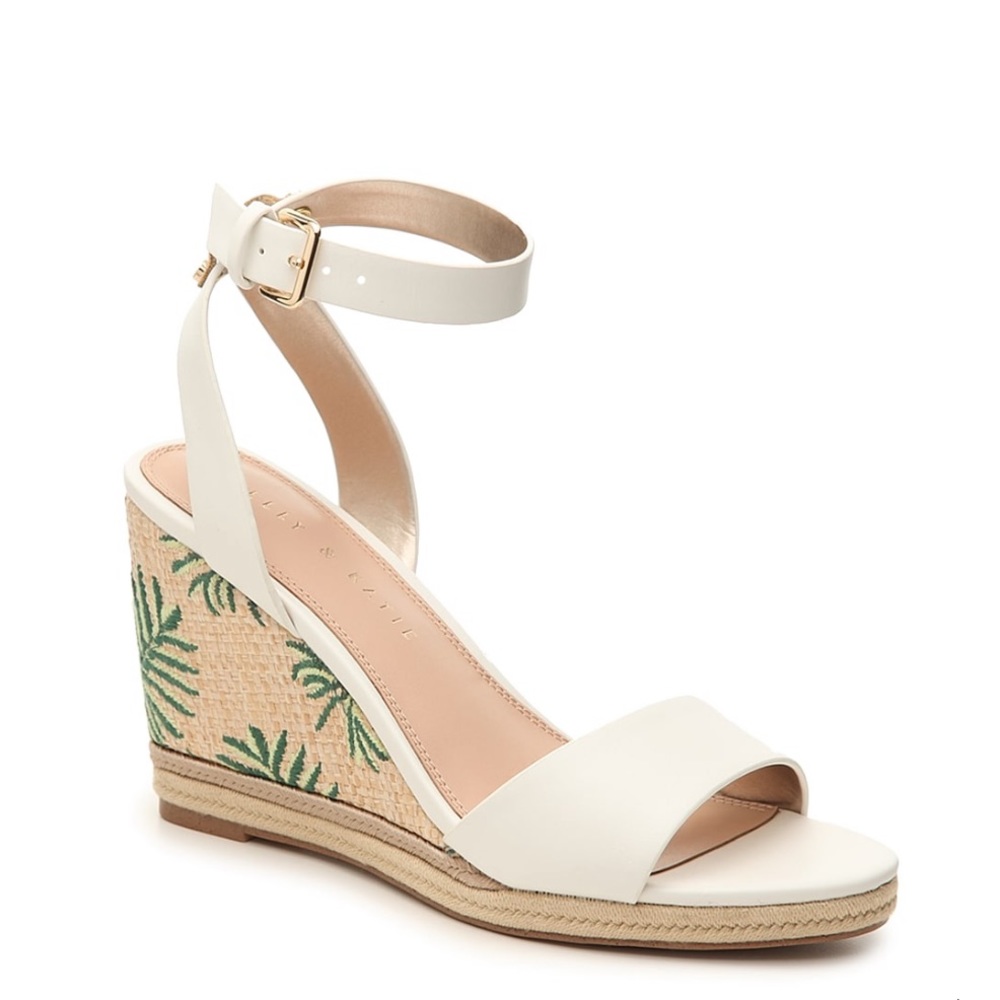 Kelly & Katie Devyn palm tropical wedges